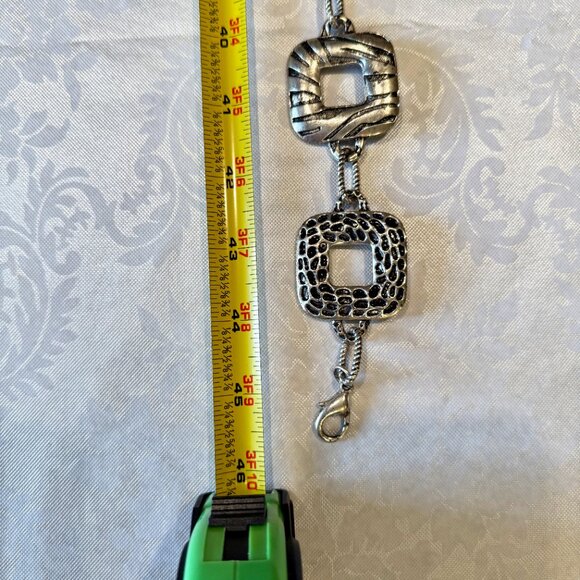 Women’s Vintage Silver Antiqued Metal Chain Belt - M/L - Picture 8 of 10